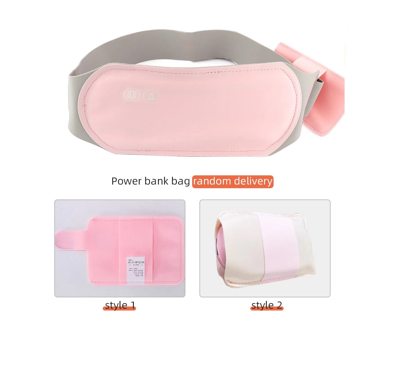 Cinturon Eléctrico de Colicos Menstrual con power bank