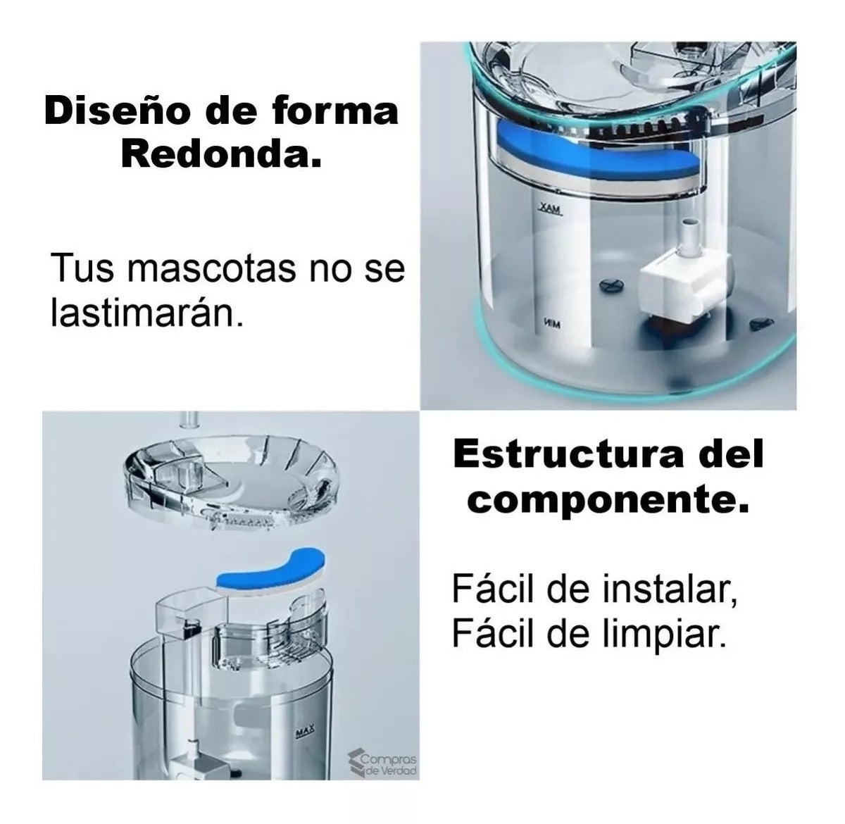 Fuente de agua para mascotas