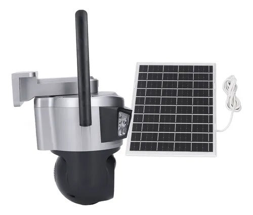 Cámara de seguridad con panel solar.