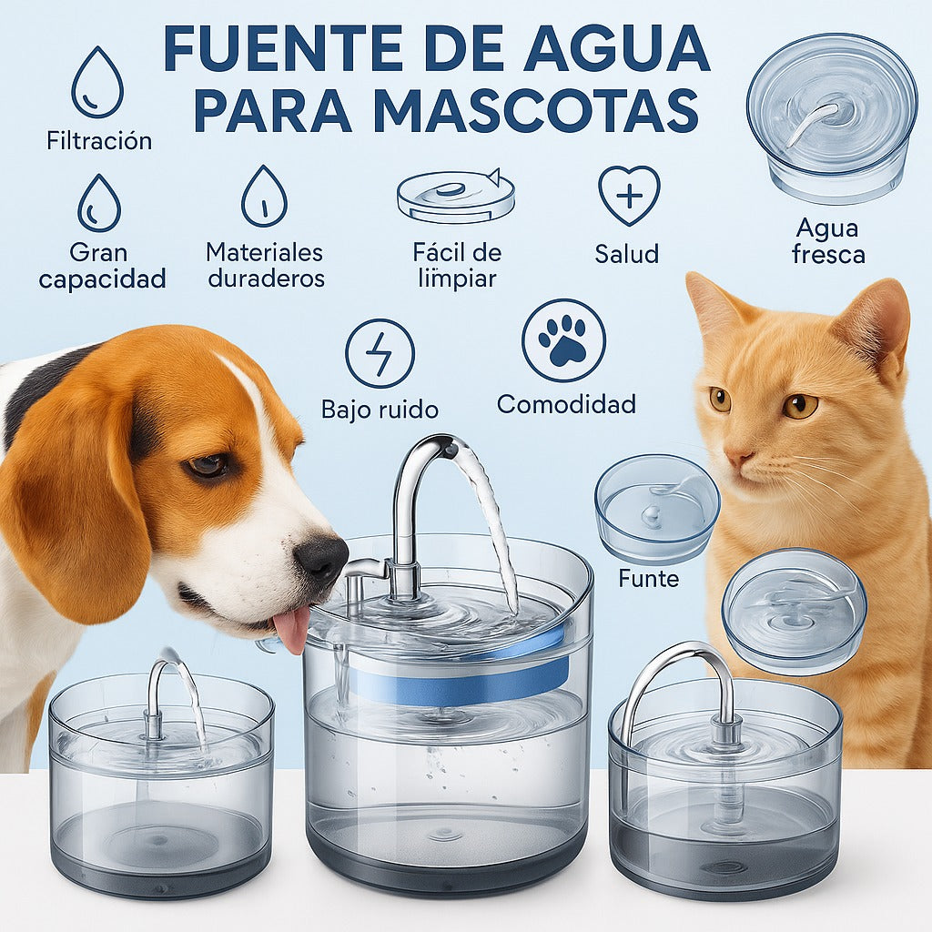 Fuente de agua para mascotas